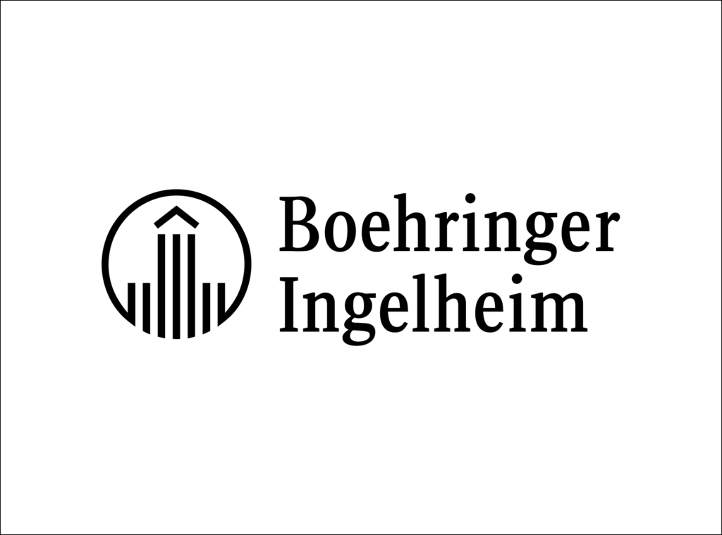 Das Bild zeigt Logo und Text der Fa. Boehringer Ingelheim